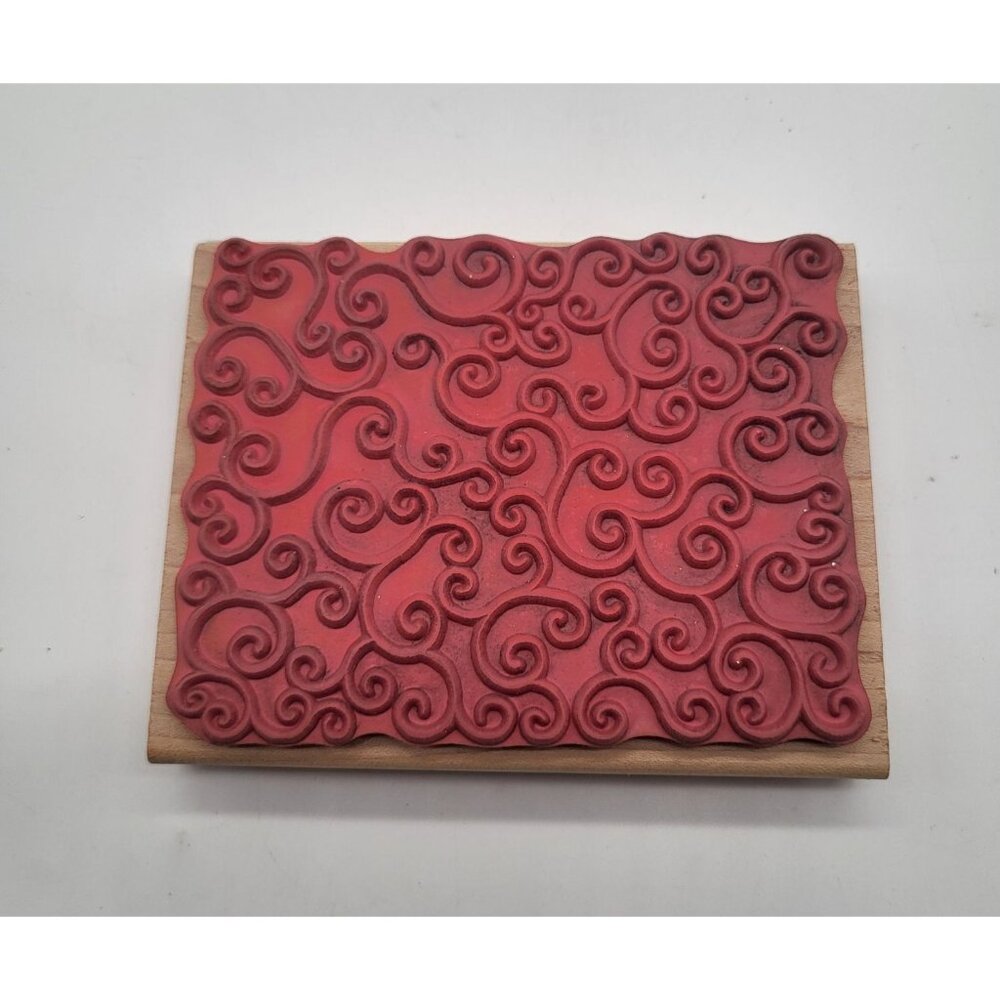 Stampabilities 2004 Swirls & Curls PR1002 Wood Rubber Stamp Scrapbooking Craft - Picture 2 of 10
